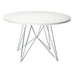 Dining tables, XZ3 table, 120 cm, white - chrome, White
