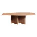 Miniforms Nami table, barrel shape, 260 x 130 cm, flamed oak