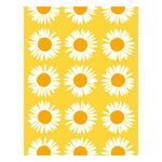 Auringonkukka fabric, yellow - white