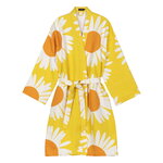 Auringonkukka bathrobe, yellow - white