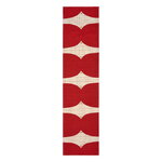 Tovaglie e tovagliette, Runner Kalendi, 45 x 165 cm, lino - oro - rosso, Bianco