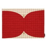 Placemats & runners, Kalendi placemat, linen - gold - red, White