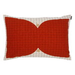 Tyynynpäälliset, Kalendi tyynynpäällinen, 40 x 60 cm, pellava - kulta - punainen, Valkoinen