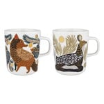Cups & mugs, Oiva - Ketunmarja & Peura mug, 2,5 dl, 2 pcs, White