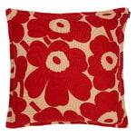 Cushion covers, Pieni Unikko cushion cover, 50 x 50 cm, copper - red, Brown