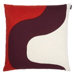Tyynynpäälliset, Seireeni tyynynpäällinen, 50 x 50 cm, puuvilla-burgundi-punainen, Luonnonvärinen