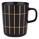Cups & mugs, Oiva - Tiiliskivi mug, 2,5 dl, black - gold, Black