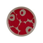 Lautaset, Oiva - Unikko lautanen, 13,5 cm, terra - punainen, Ruskea