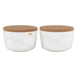 Jars & boxes, Oiva - Unikko jar, 2,5 dl, 2 pcs, white - gold, White