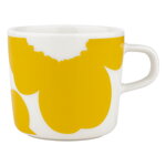 Cups & mugs, Oiva - Iso Unikko coffee cup, 2 dl, white - spring yellow, White