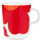 Marimekko Oiva - Iso Unikko 60th Anniversary mug, 2,5 dl, white - red