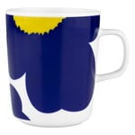 Cups & mugs, Oiva - Iso Unikko 60th Anniversary mug, 2,5 dl, white-d.blue-yel, White