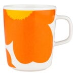 Becher und Tassen, Oiva - Iso Unikko 60th Annivers. Tasse, 2,5 dl, Weiß-Orange-Gelb, Weiß