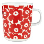 Cups & mugs, Oiva - Pikkuinen Unikko 60th Anniversary mug, 2,5 dl, white-red, White