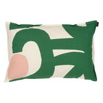 Fodere per cuscino, Fodera per cuscino Pieni Seppel, 40x60 cm, bianco nat-verde-rosa, Bianco