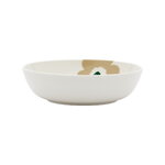 Marimekko Oiva - Unikko lautanen, 16 cm, beige - valk. - vaalea hiekka - tummanvihreä