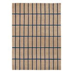 Tapis en laine, Tapis Tiiliskivi, bleu vif, Beige