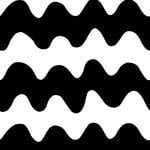 Tessuti Marimekko, Tessuto Lokki, nero - bianco, Bianco e nero
