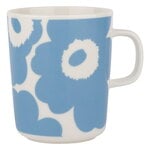 Marimekko Oiva - Unikko mug 2,5 dl, white - sky blue