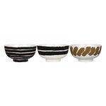 Oiva - Hyräily bowl, 3 dl, 3pcs, white - wet sand - black