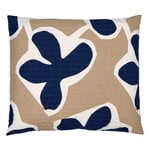 Decorative cushions, Kevätkiuru pillow, 60 x 60 cm, n.white - dark blue - beige, Beige