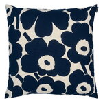 Marimekko Pieni Unikko cushion cover, 50 x 50 cm, cotton - dark blue