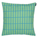Pieni Tiiliskivi tyynynpäällinen, 40 x 40 cm, v.vihreä - v.sinin