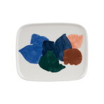 Marimekko Oiva - Pyykki lautanen, 15 x 12 cm, valkoinen-v.sininen-vihreä