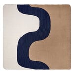 Seireeni bed cover, 260 x 234 cm, off-white - dark blue - beige