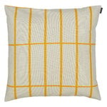 Tiiliskivi tyynynpäällinen, 50 x 50 cm, pellava - keltainen