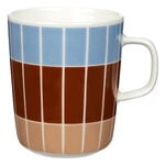 Tazza Oiva - Tiiliskivi mug, 2,5 dl, bianco - celeste - marrone