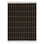 Blankets, Tiiliskivi throw, 140 x 180 cm, black - gold, Black