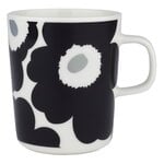 Tasses et mugs, Tasse Oiva - Unikko, 2,5 dl, blanc - charbon - argent, Blanc