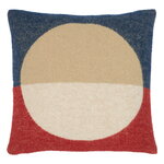 Cushion covers, Viitta cushion cover, 50x50 cm, dark blue -off-white - red -sand, Beige