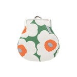 Accessories, Mini Unikko Pieni Kukkaro purse, green - cotton - orange, Orange