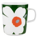 Cups & mugs, Oiva - Unikko 60th Anniversary mug, 2,5 dl, white-green-orange, White