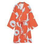 Marimekko Unikko bathrobe, light blue - orange