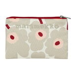 Marimekko Astuccio Kaika Mini Unikko, powder - grigio chiaro - rosa - ciliegia scuro