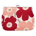 Marimekko Mini Unikko Puolikas Kukkaro Täschchen, rosa - sand - dunkelkirsch