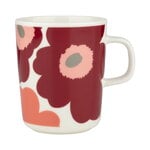 Marimekko Oiva - Tasse Unikko, 2,5 dl, blanc - cerise foncé - saumon