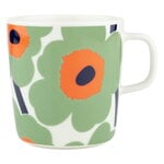 Cups & mugs, Oiva - Unikko mug, 4 dl, white - sage - orange - dark blue, White