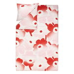 Marimekko Unikko Häivähdys duvet set, 150 x 210 cm, pink - red