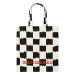 Marimekko Vankka Jäkälä tote bag, 43 x 41 cm, black - off-white