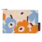 Marimekko Portafoglio Kaika Mini Unikko, bianco naturale - zafferano - blu cielo