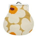 Marimekko Portamonete Mini Unikko Pieni Kukkaro, caramello-crema-arancione caldo