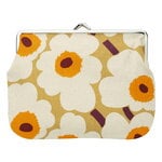 Marimekko Portamonete Mini Unikko Puolikas Kukkaro, caramello-crema-arancione caldo
