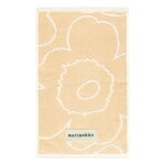 Marimekko Asciugamano ospite Piirto Unikko, 30 x 50 cm, paglia - bianco