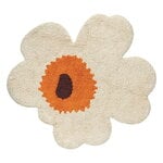 Marimekko Tappeto da bagno Unikko, crema - arancione caldo