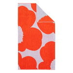 Marimekko Iso Unikko bath towel, 100 x 180 cm, blue lilac - orange red