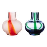 Marimekko Mini vase, 2 pcs, light blue - dark green - red - white